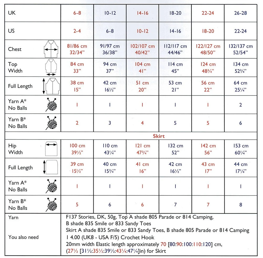Flower Power Two Piece in 8 ply - Sirdar 10530