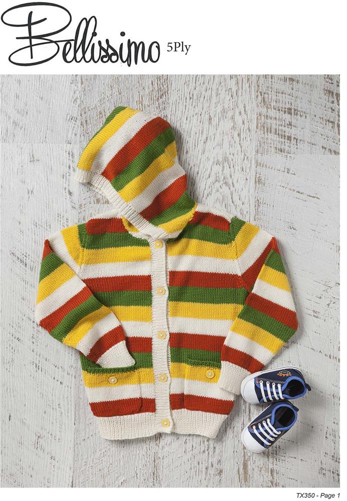 Striped Hoodie - Bellissimo 5 ply 350