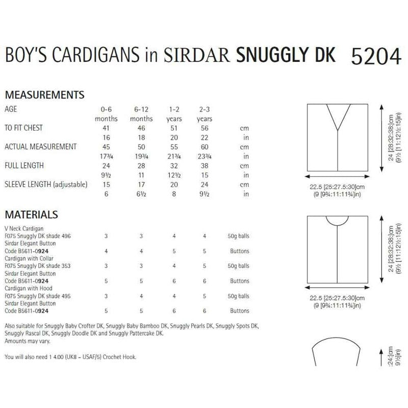 Crochet Cardigans - Sirdar 5204