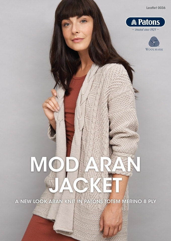 Mod Aran Jacket - Patons 0036