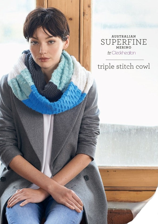 Triple Stitch Cowl - Superfine Merino 403