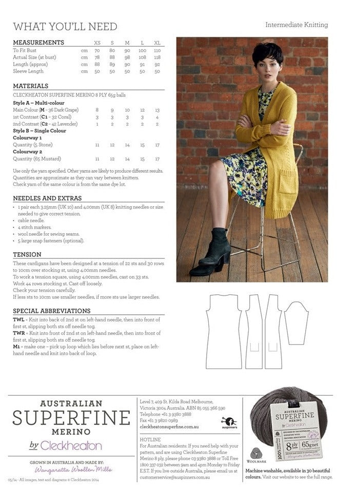 Longline Cardi - Superfine Merino 411