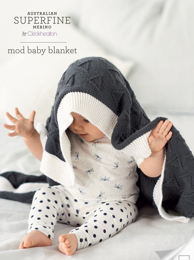Mod Baby Blanket - Superfine Merino 417