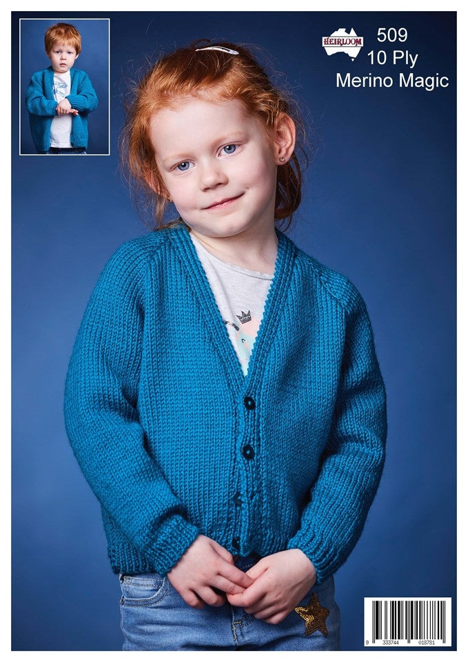 Child's Merino Magic 10 Ply Cardigan - Heirloom 509