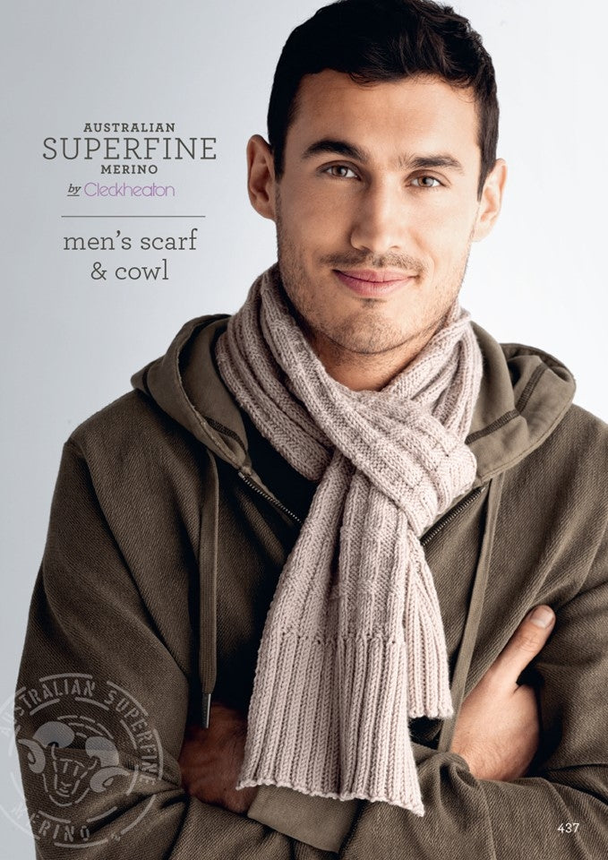 Men's Scarf and Cowl Superfine Merino 437