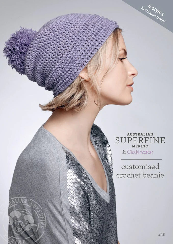 Customised Crochet Beanie - Superfine Merino 438