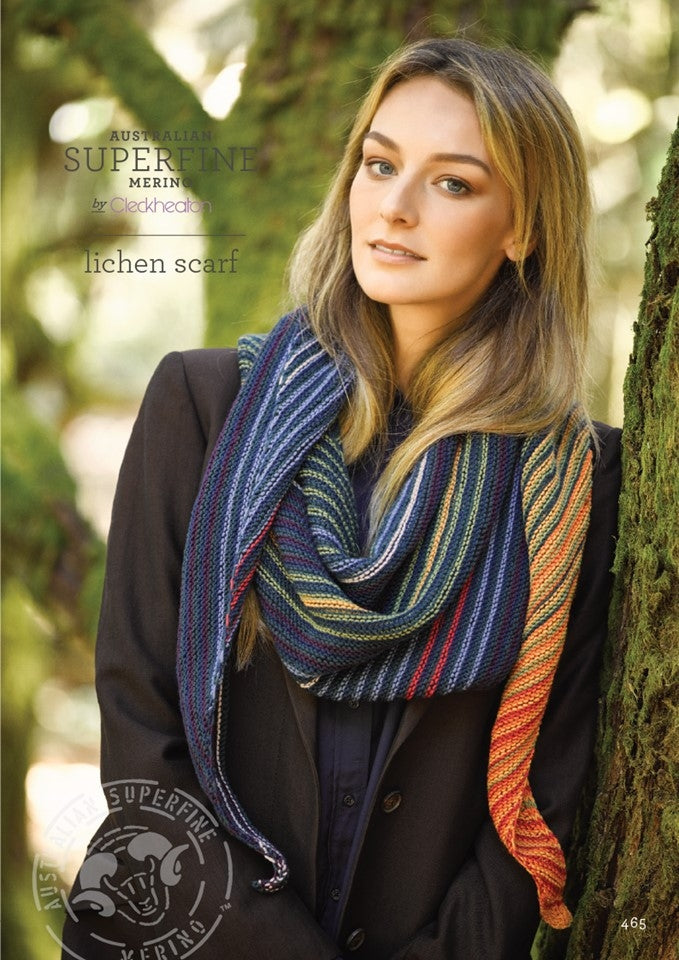 Lichen Scarf - Superfine Merino 465