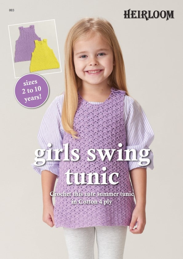 Girls Swing Tunic Crochet - Heirloom 003