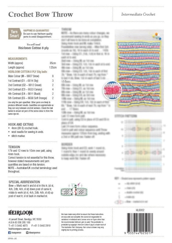 Crochet Bow Throw - Heirloom 601