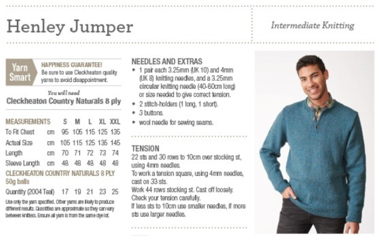 Men's Knits - Cleckheaton 1015