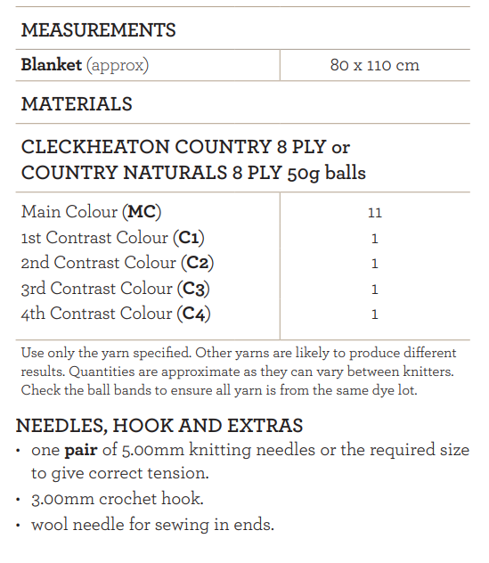 Garter Baby Blanket - Cleckheaton PDF Pattern