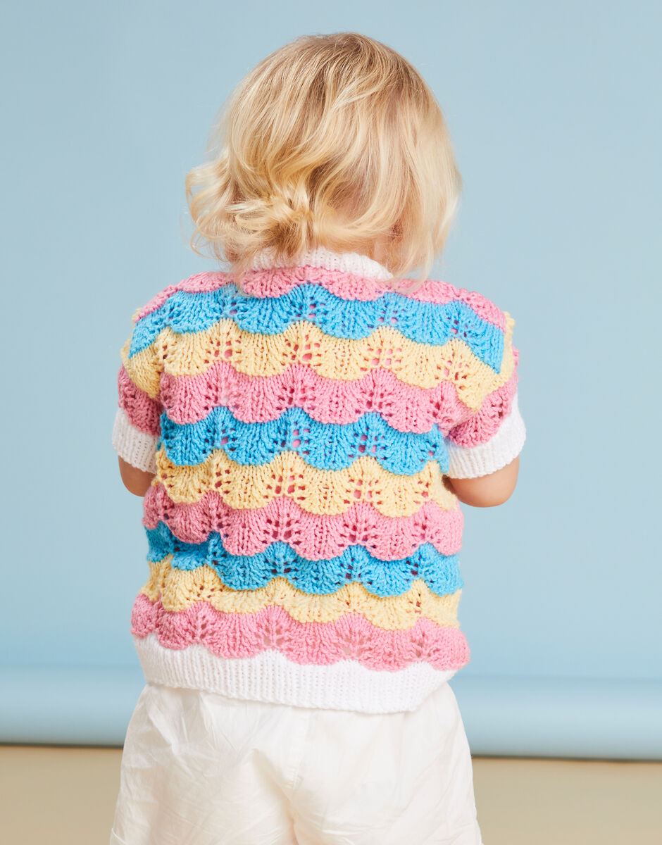 Catching Waves Cardigan in Snuggly DK - Sirdar 5502