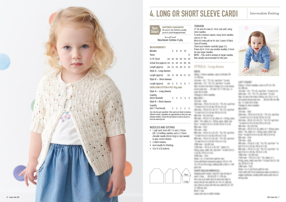 Cotton Kids - Patons Heirloom Book 366
