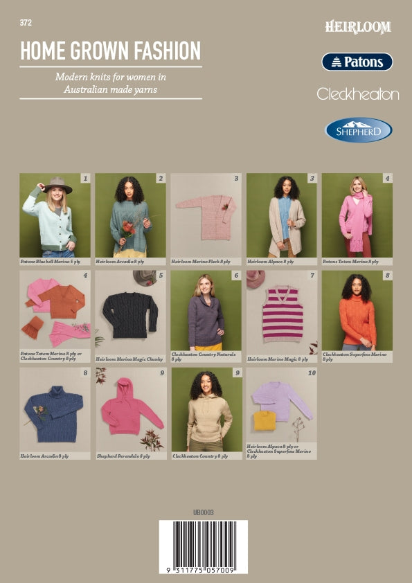 Home Grown Fashion - Patons Cleckheaton Heirloom Book 372