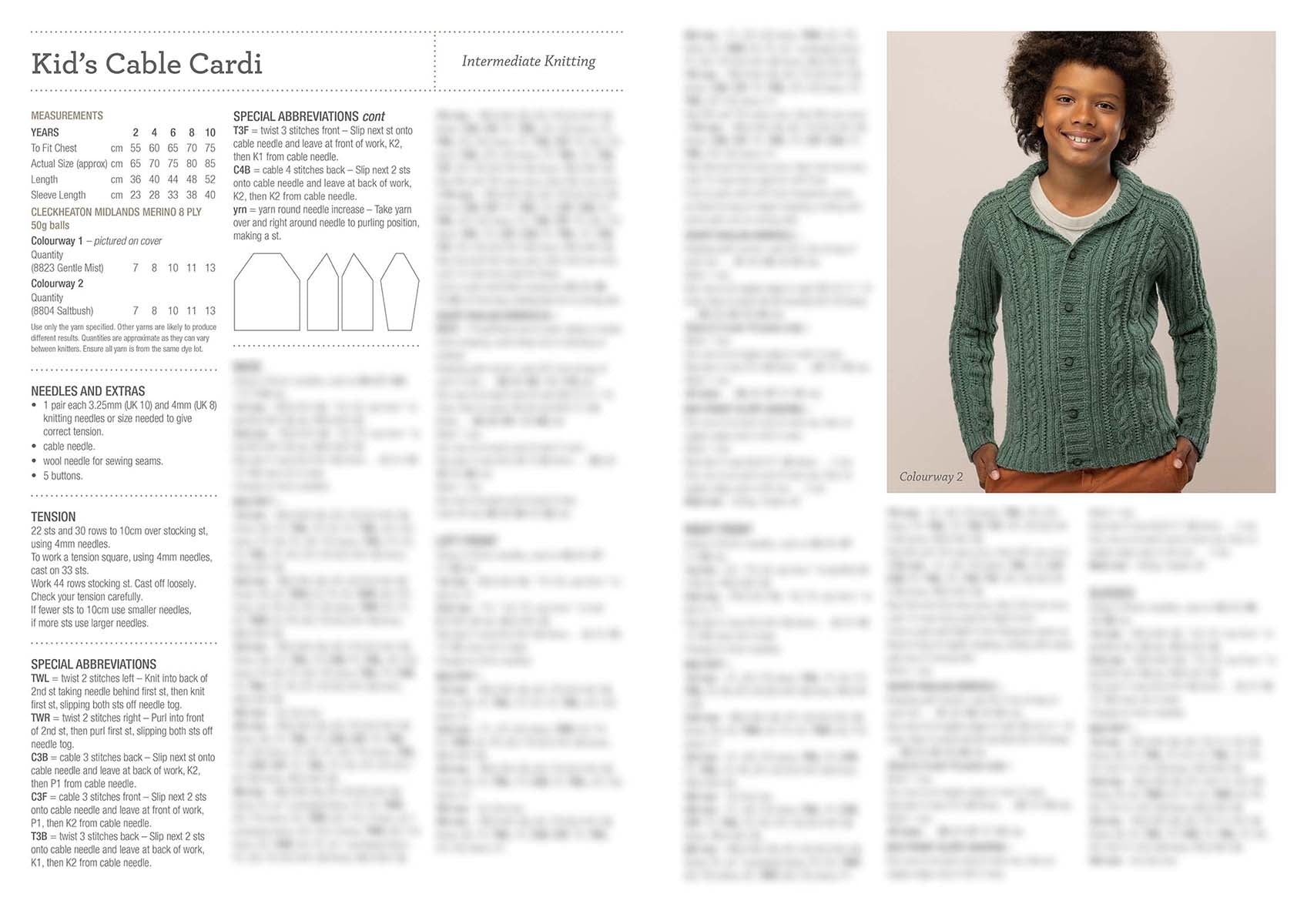 Kid's Cable Cardi - Cleckheaton 1020