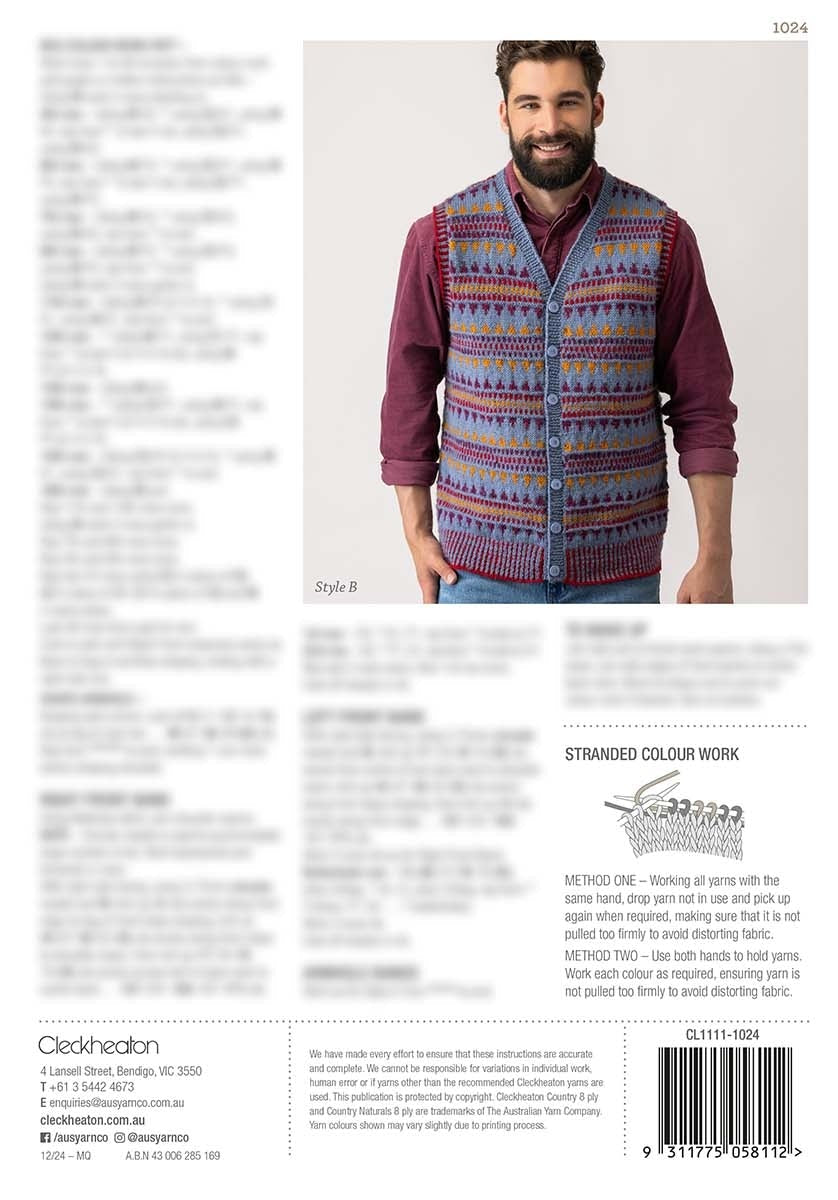 Cedric Vest - Cleckheaton Country 8 ply