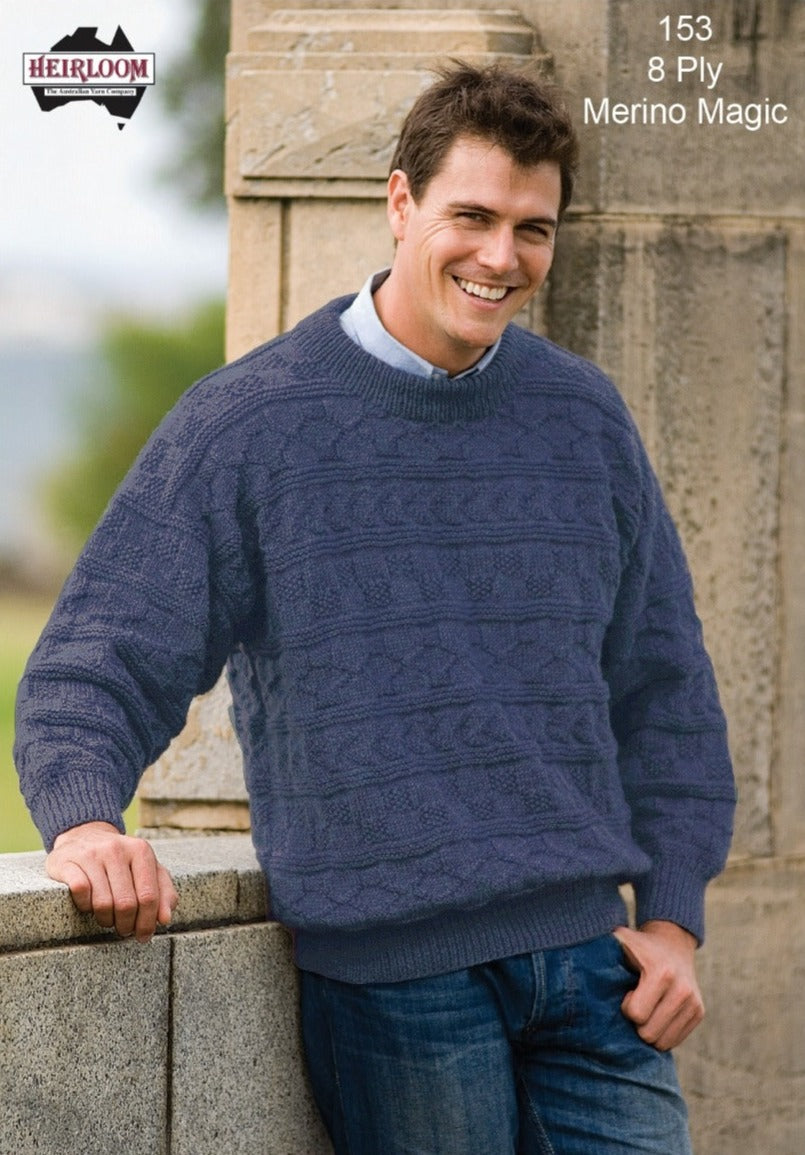 Men's Textured Jumper - Heirloom Pattern 153