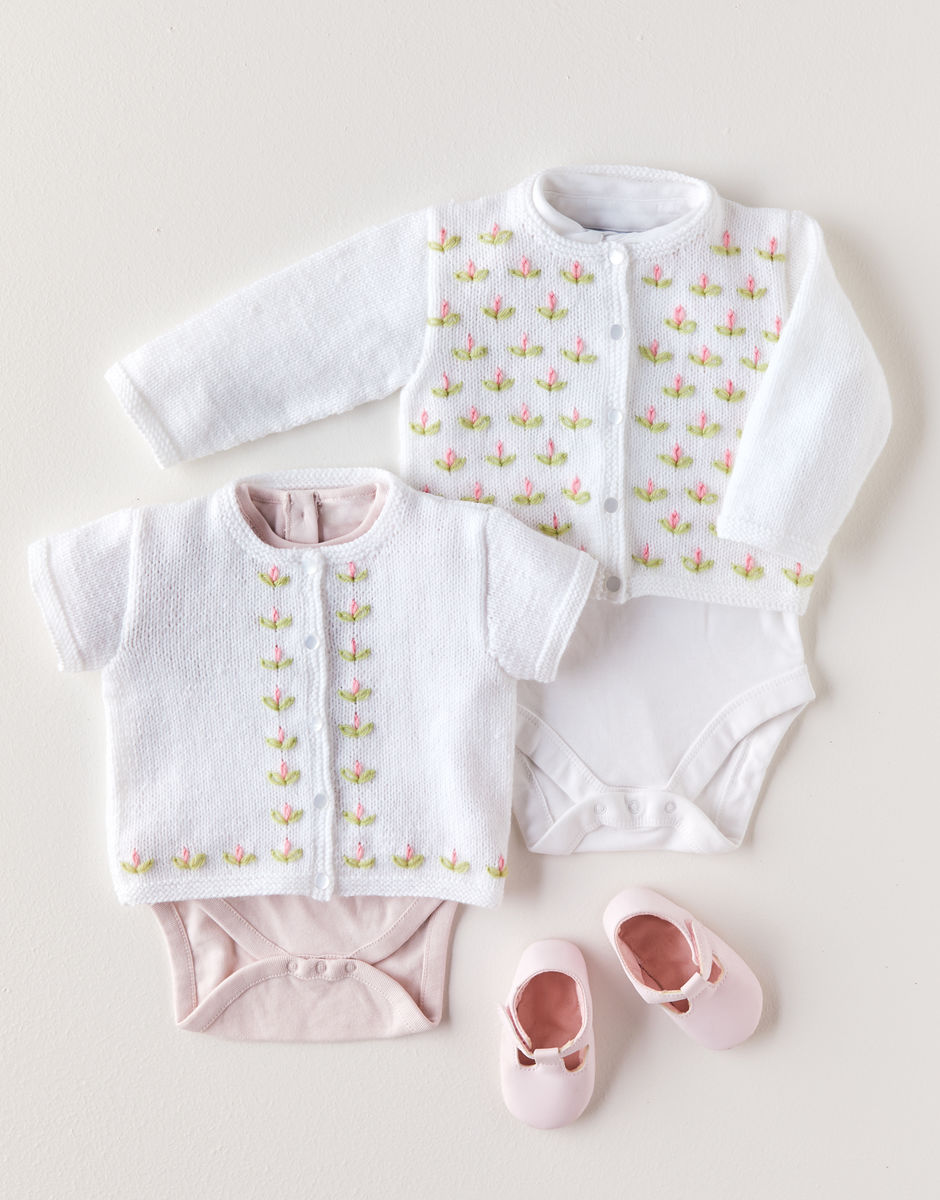 Embroidered Cardigan in Snuggly 4 Ply - Sirdar 5363