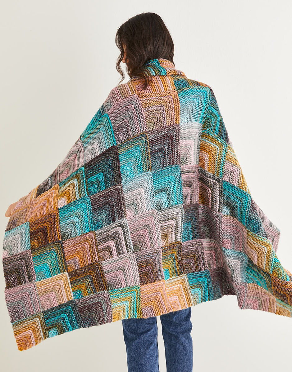 Knitted Domino Blanket in Sirdar Jewelspun - Sirdar 10142