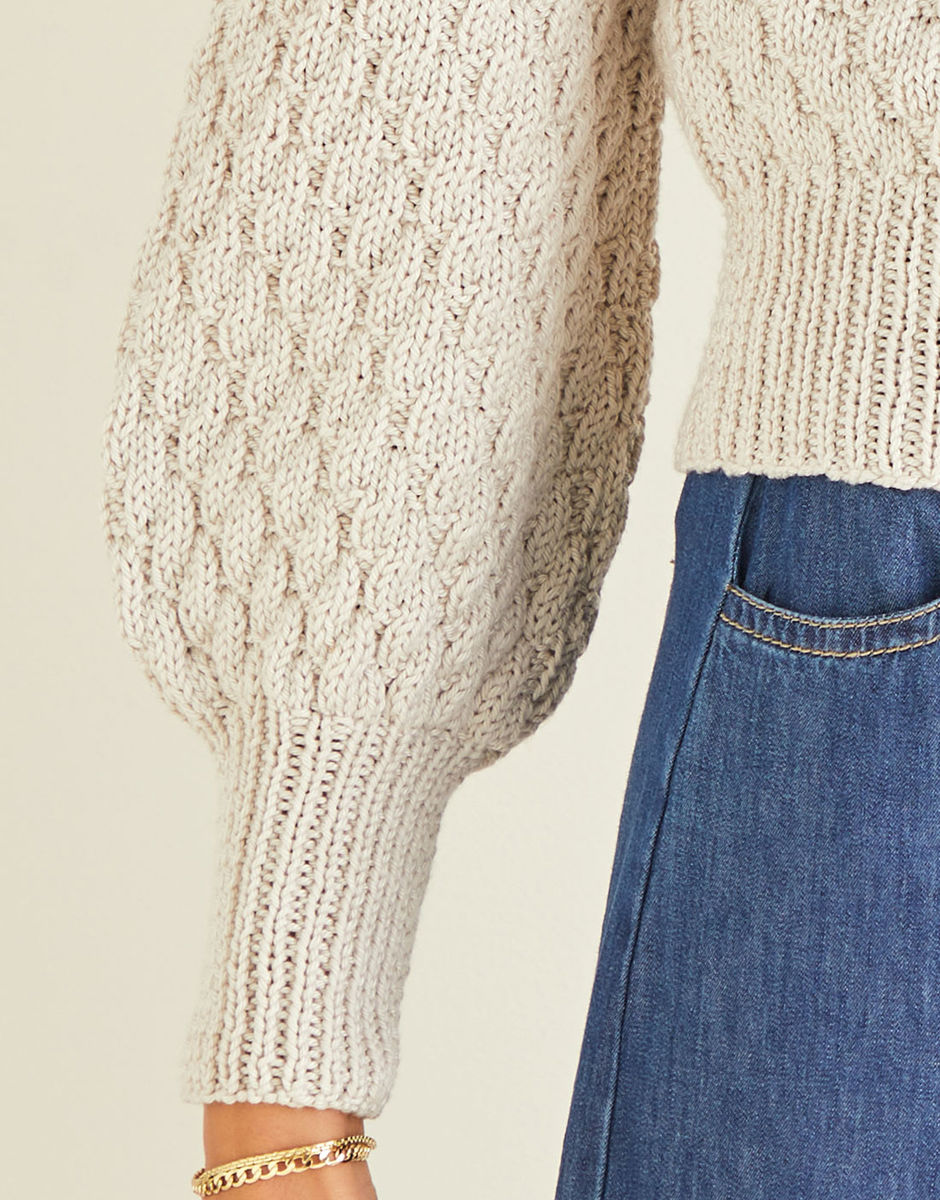 Diagonal Wave Stitch Sweater - Sirdar 10251