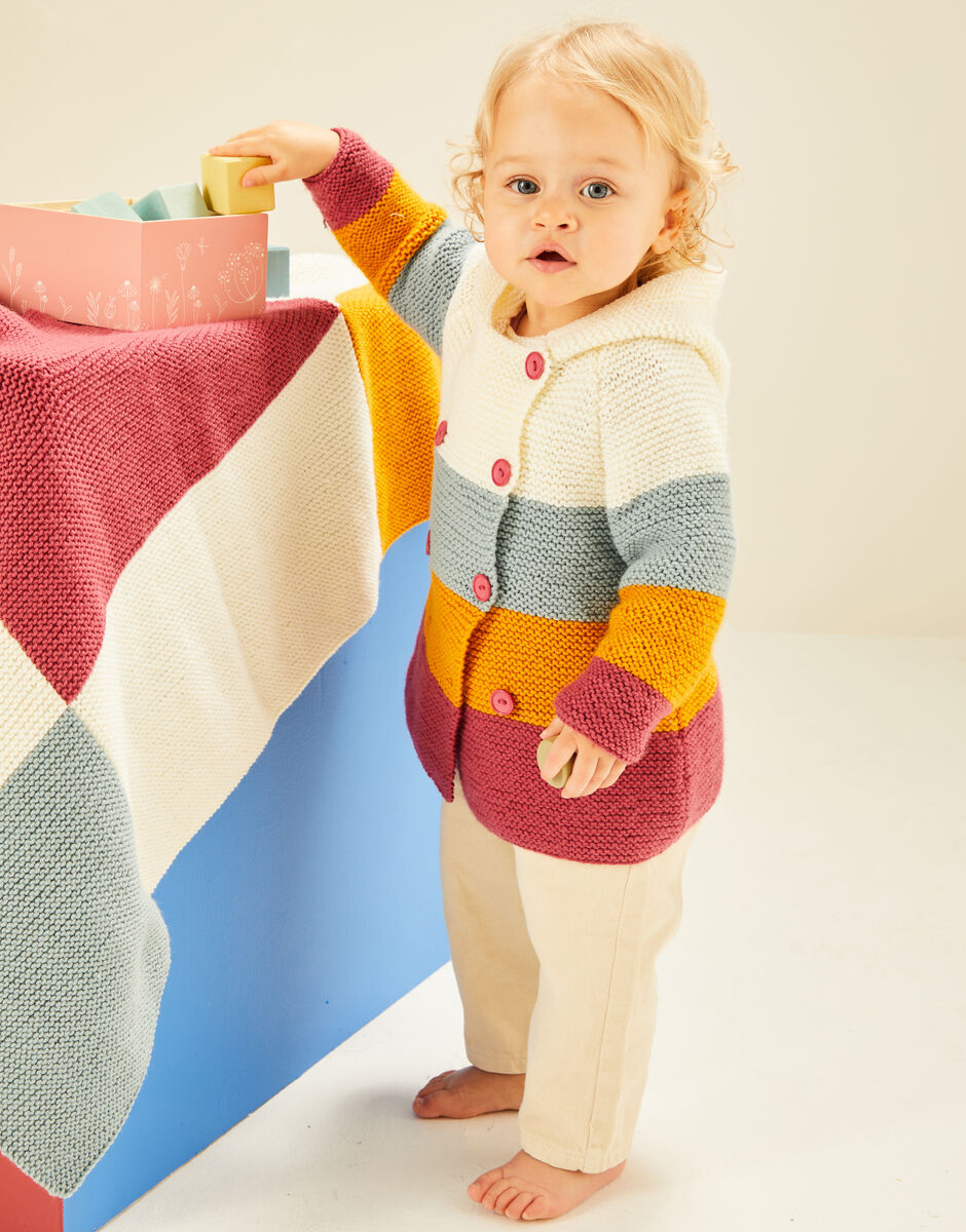 Colour Block Duffle And Blanket in Snuggly DK - Sirdar 5492