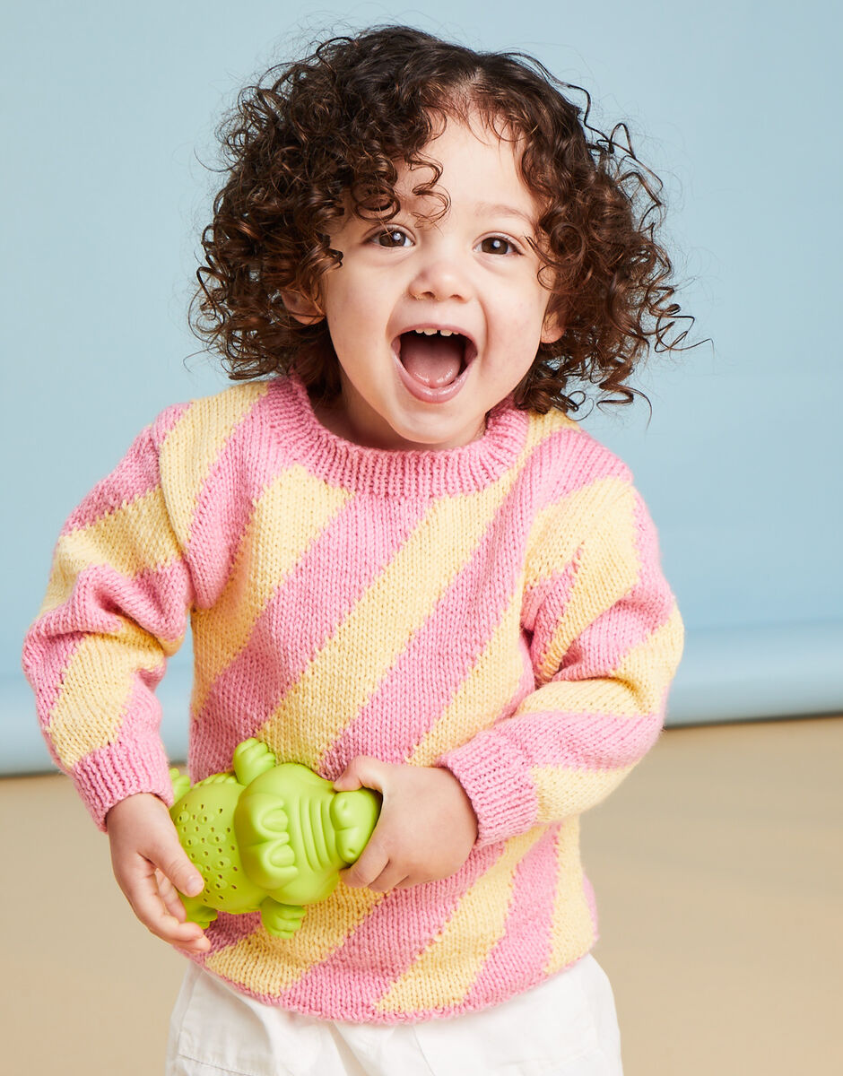 Beach Hut Stripe Sweater in Snuggly DK - Sirdar 5525