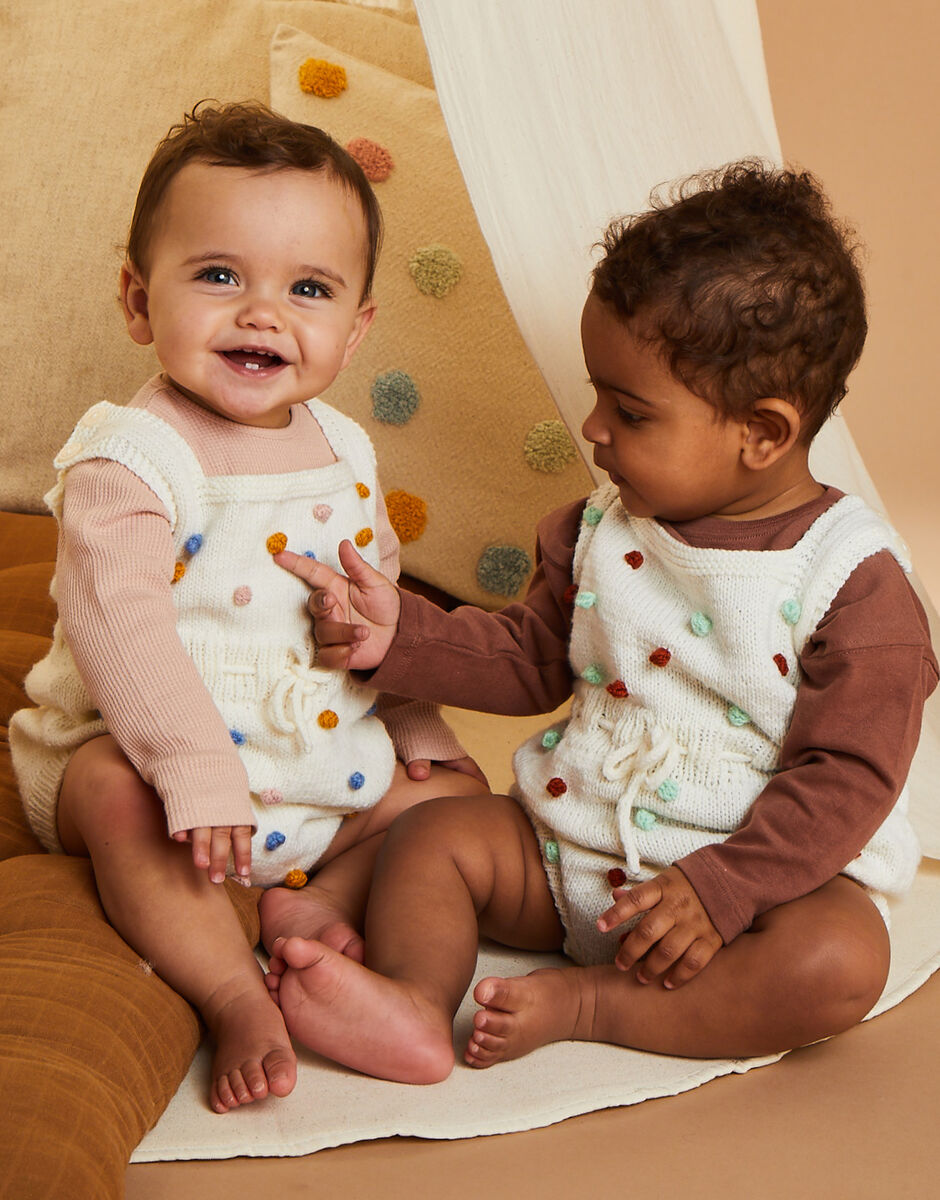 Spotty Dotty Romper in Snuggly 4 Ply - Sirdar 5514