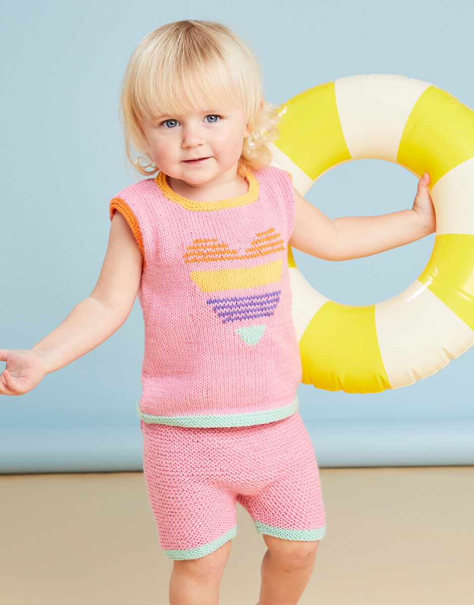 Summer Days Shorts Set in Snuggly DK - Sirdar 5500