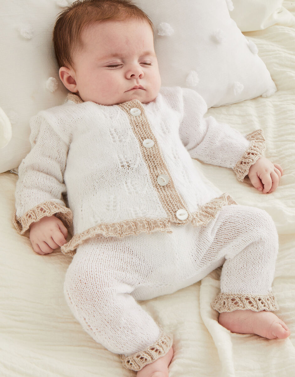 Little Lacy Trouser Suit in Snuggly 2 ply - Sirdar 5523