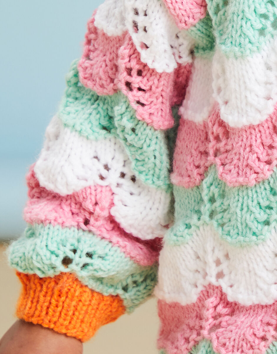 Catching Waves Cardigan in Snuggly DK - Sirdar 5502