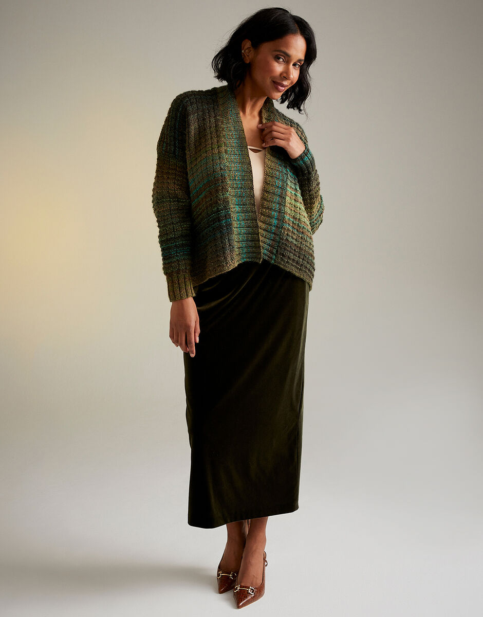 Evergreen Edge to Edge Cardigan in Jewelspun - Sirdar 10720