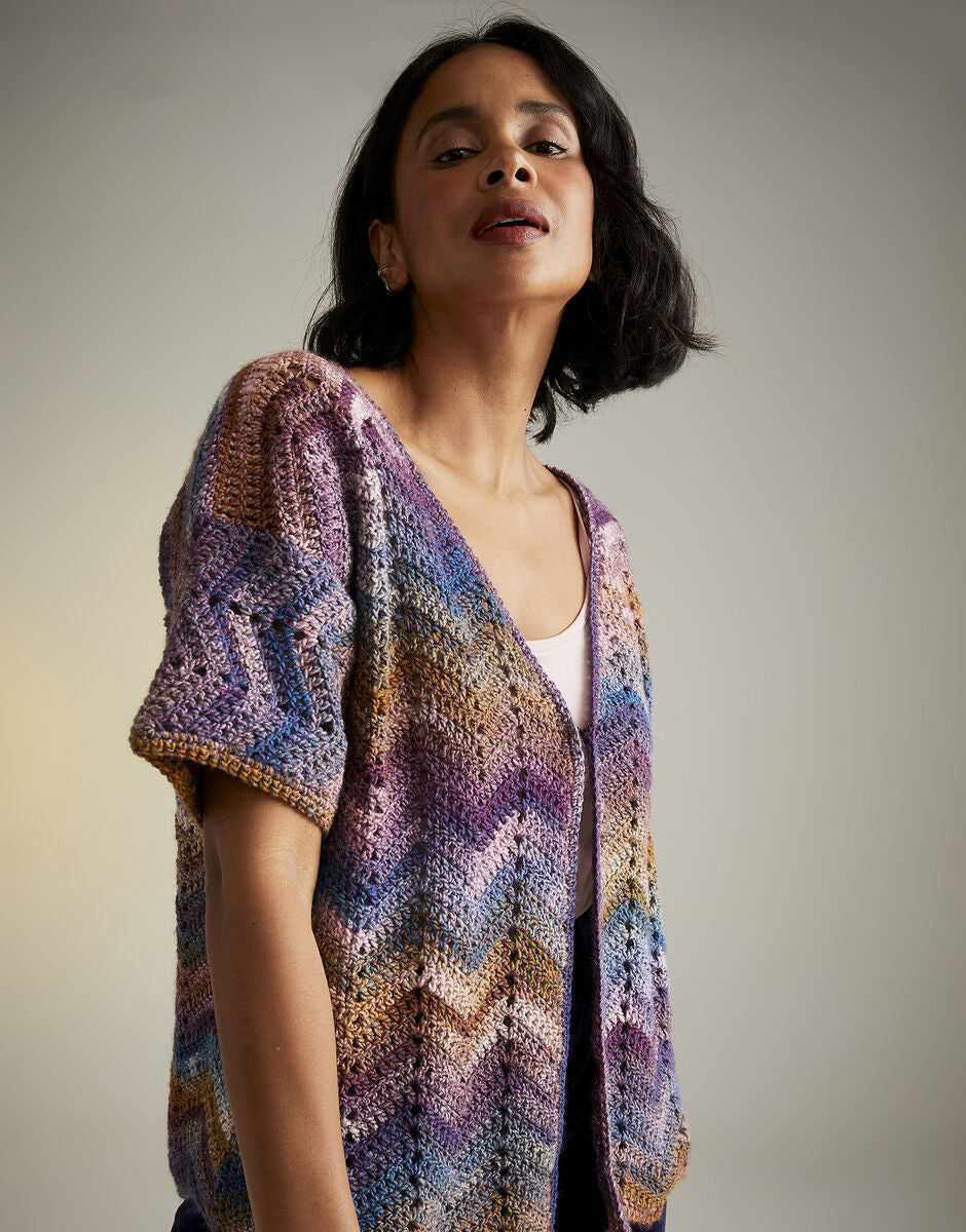 Moonlit Bloom Cardigan in Jewelspun - Sirdar 10725