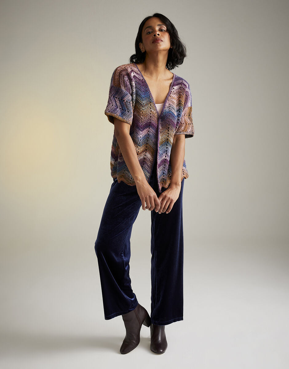 Moonlit Bloom Cardigan in Jewelspun - Sirdar 10725