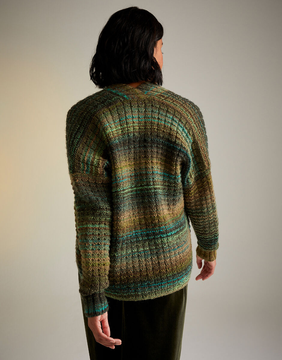 Evergreen Edge to Edge Cardigan in Jewelspun - Sirdar 10720