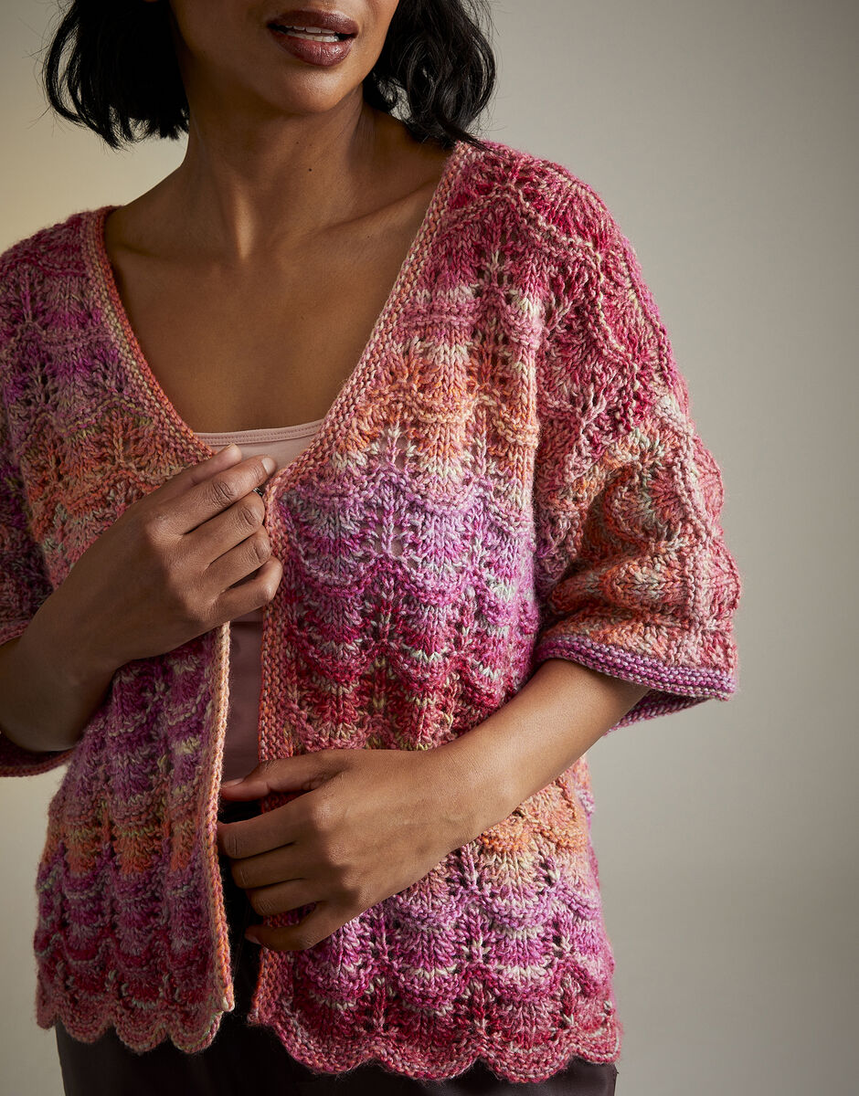 Hot House Flowers Cardigan in Jewelspun - Sirdar 10715