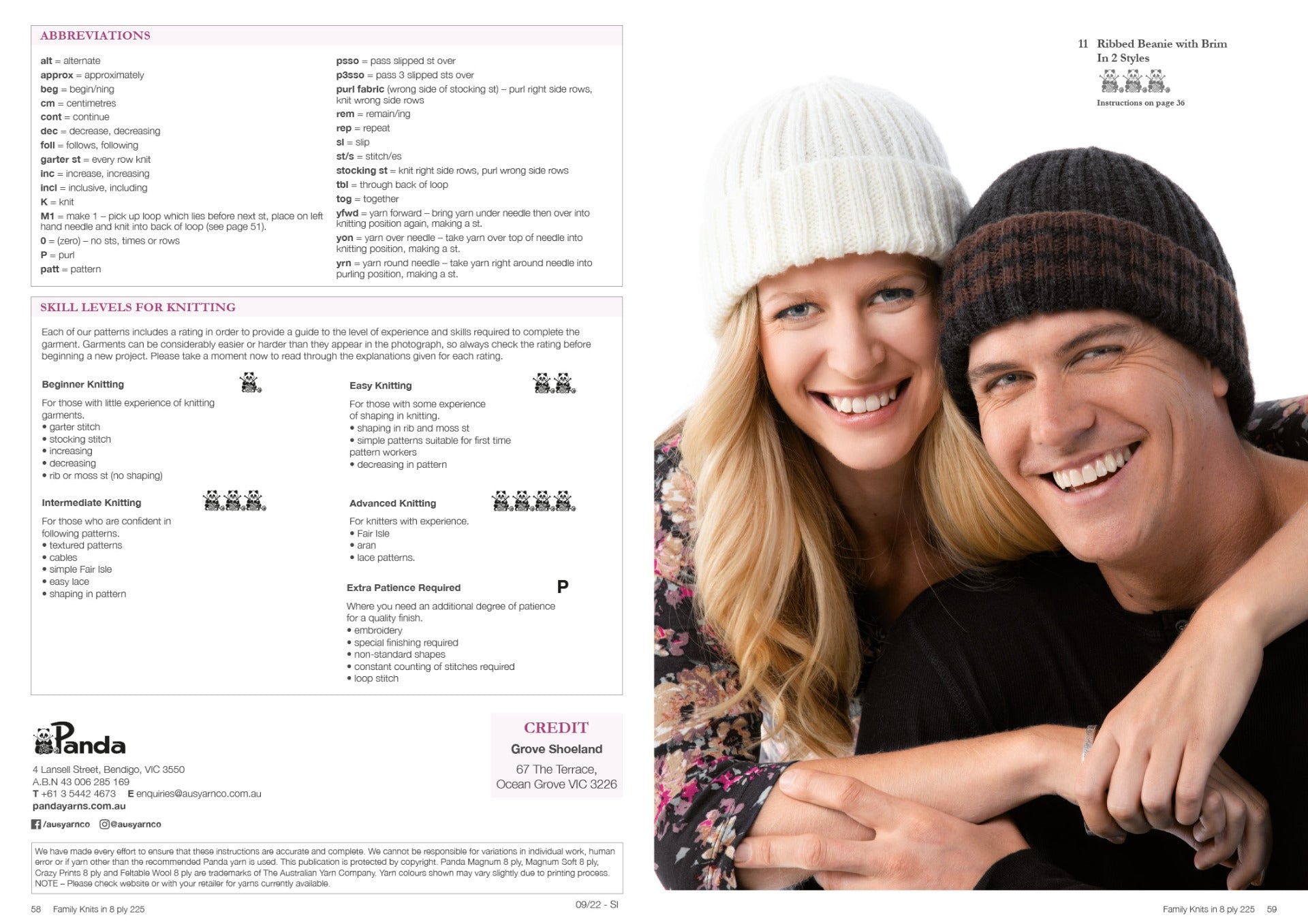 Family Knits in 8 ply - Panda 225