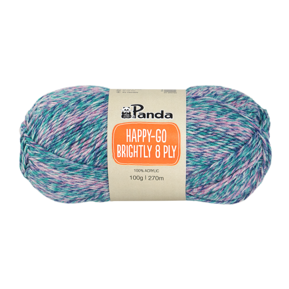 Happy-Go Brightly 8 ply - Panda