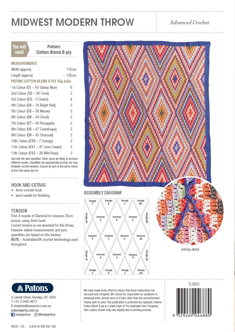 Midwest Modern Throw - Patons 0049