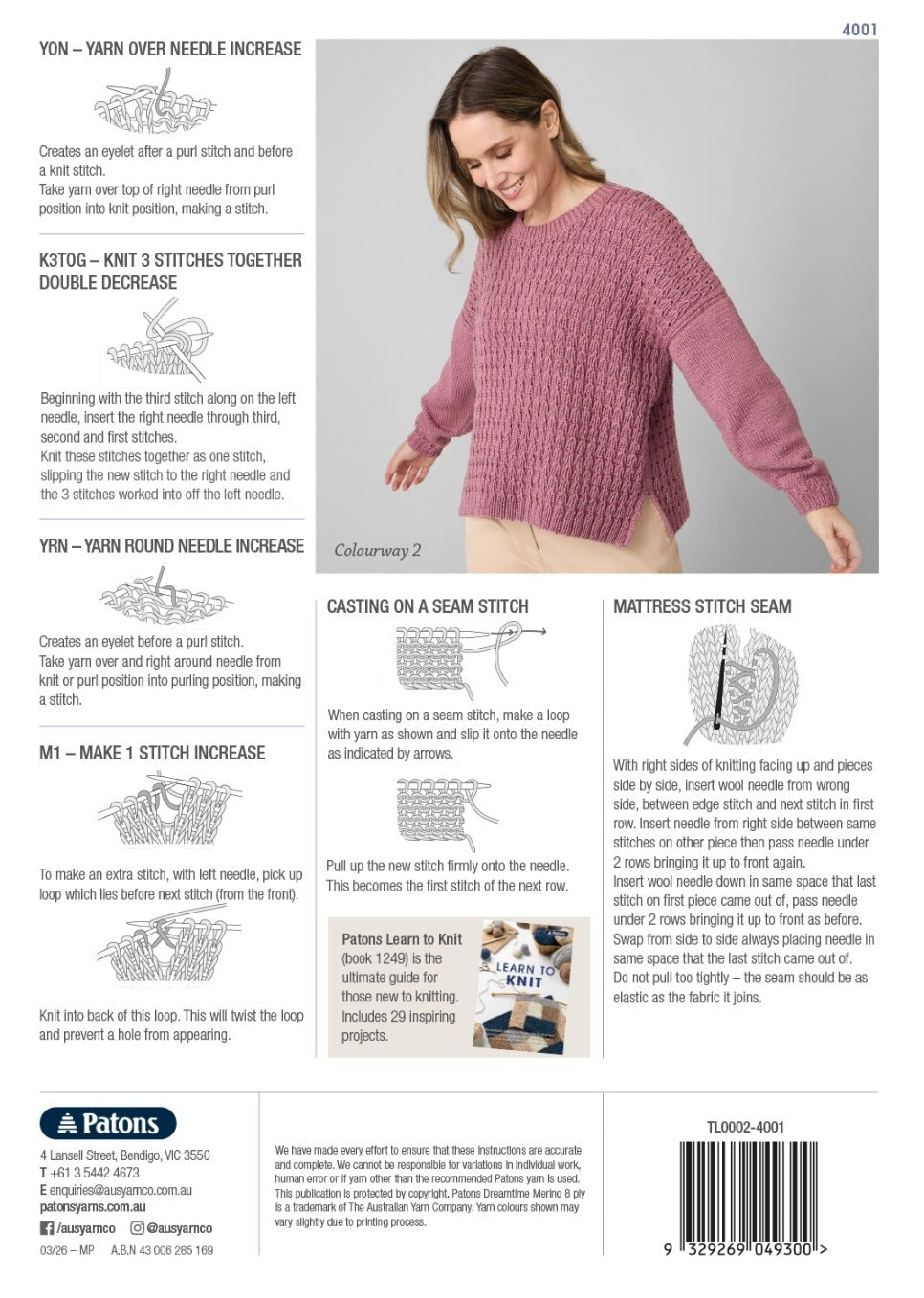 Beyond the Basics - Project 1 Knit - Texture Body Jumper
