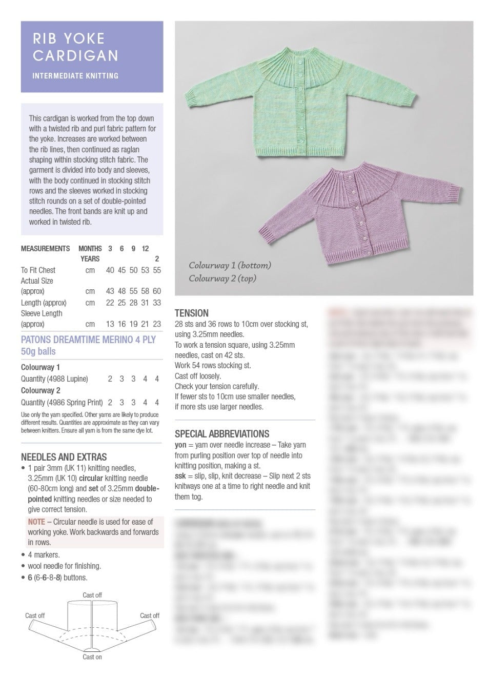 Beyond the Basics - Project 3 Knit - Rib Yoke Cardigan