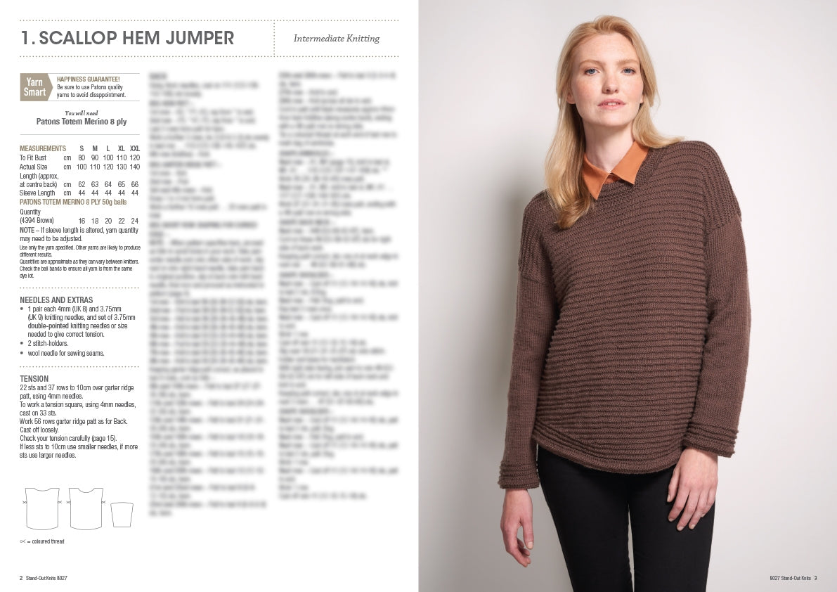 Stand-out Knits - Patons Pattern 8027