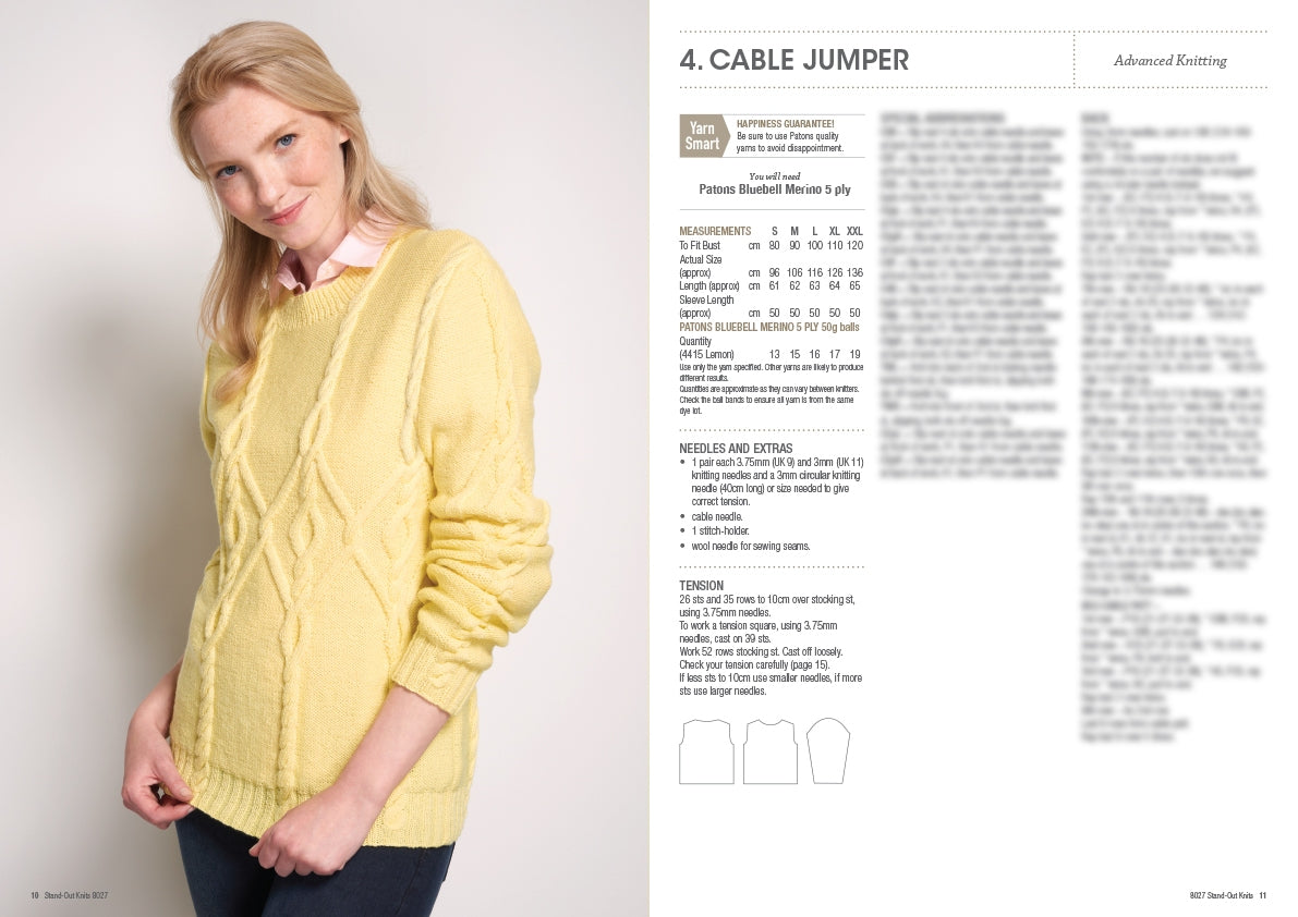 Stand-out Knits - Patons Pattern 8027