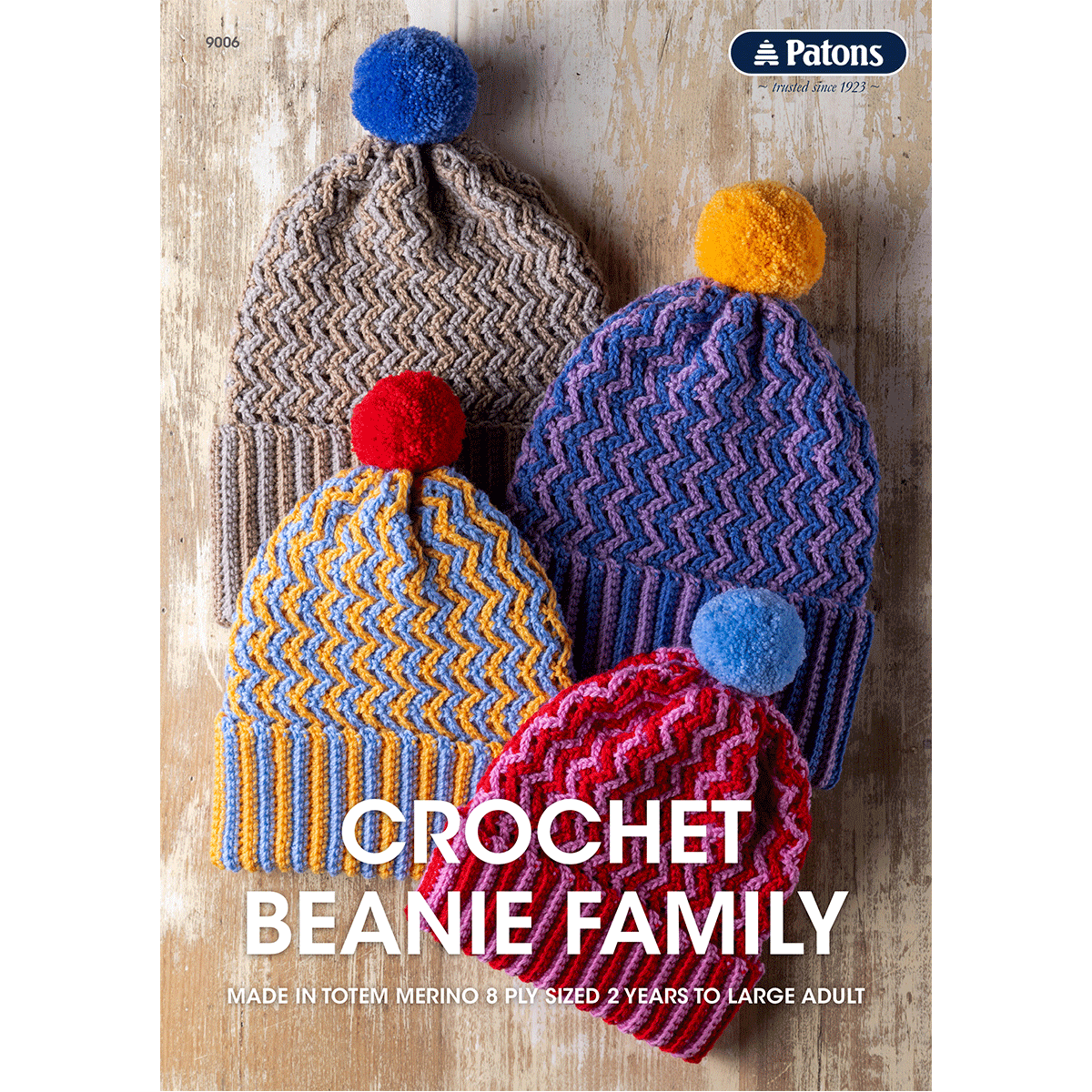 Crochet Beanie Family Patons 9006 - Main Image