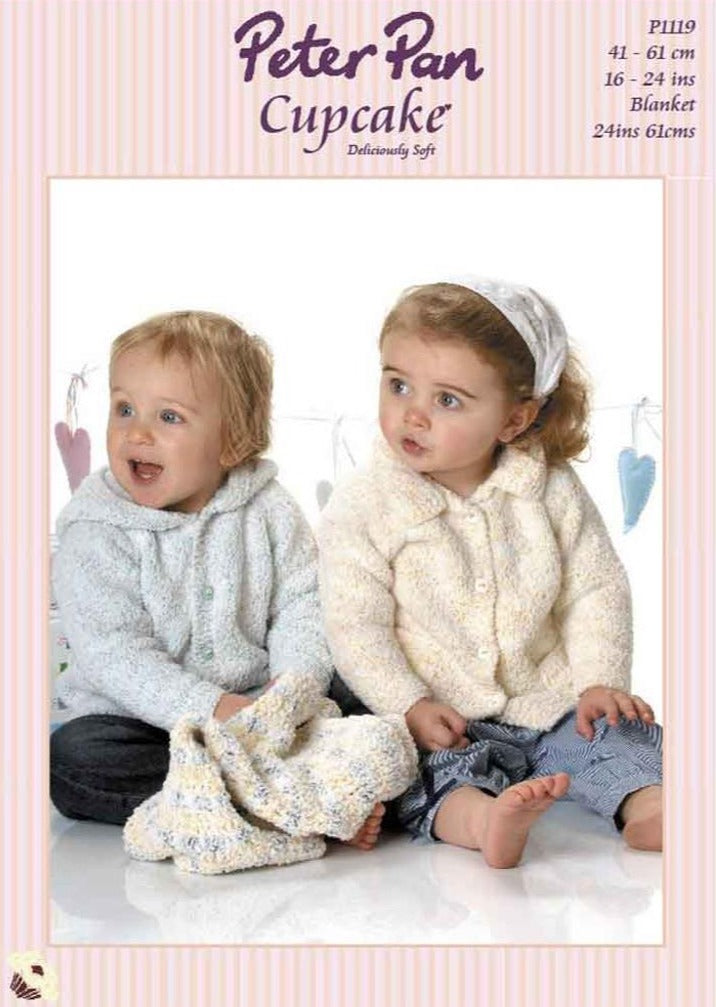 Jacket with Hood and Crochet Pram Cover - Cupcake Peter Pan P1119