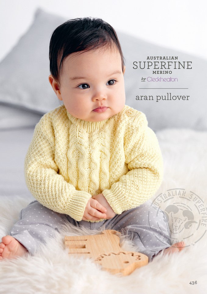 Aran Pullover - Superfine Merino 436