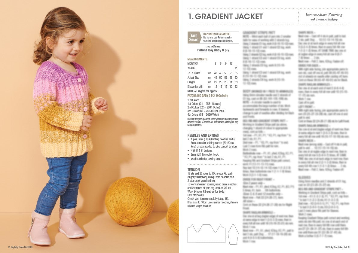 Big Baby Colour Riot - Patons Book 8029