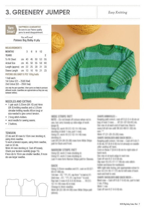 Big Baby Colour Riot - Patons Book 8029