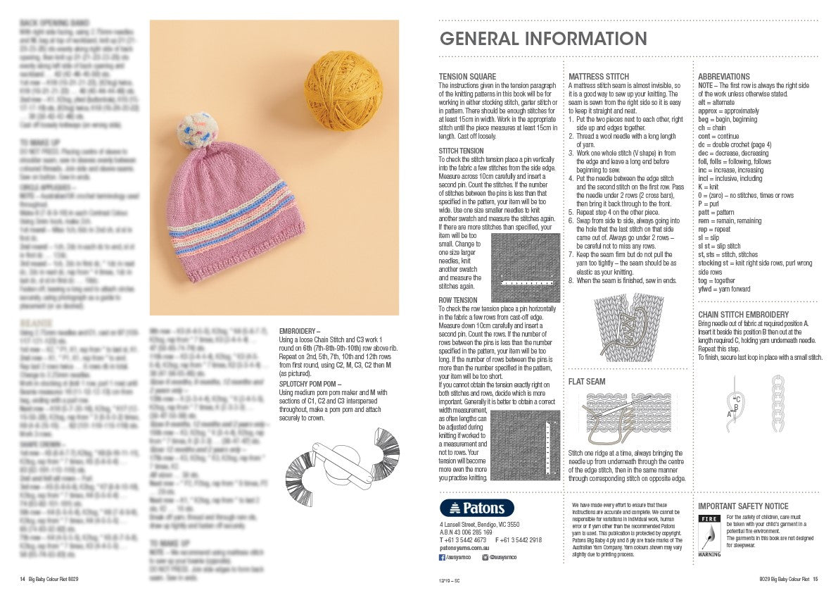 Big Baby Colour Riot - Patons Book 8029