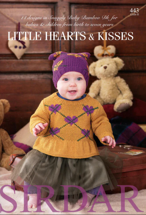 Little Hearts and Kisses in Snuggly DK - Sirdar 443