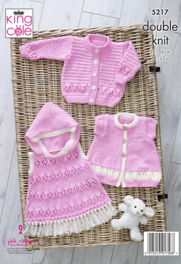 Cardigans & Top Knitted in in DK - King Cole 5217